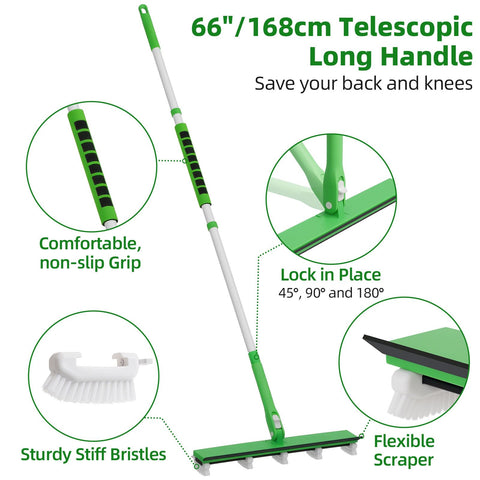 Zavrski grout cleaner built-in squeegee helps dry surfaces after scrubbing