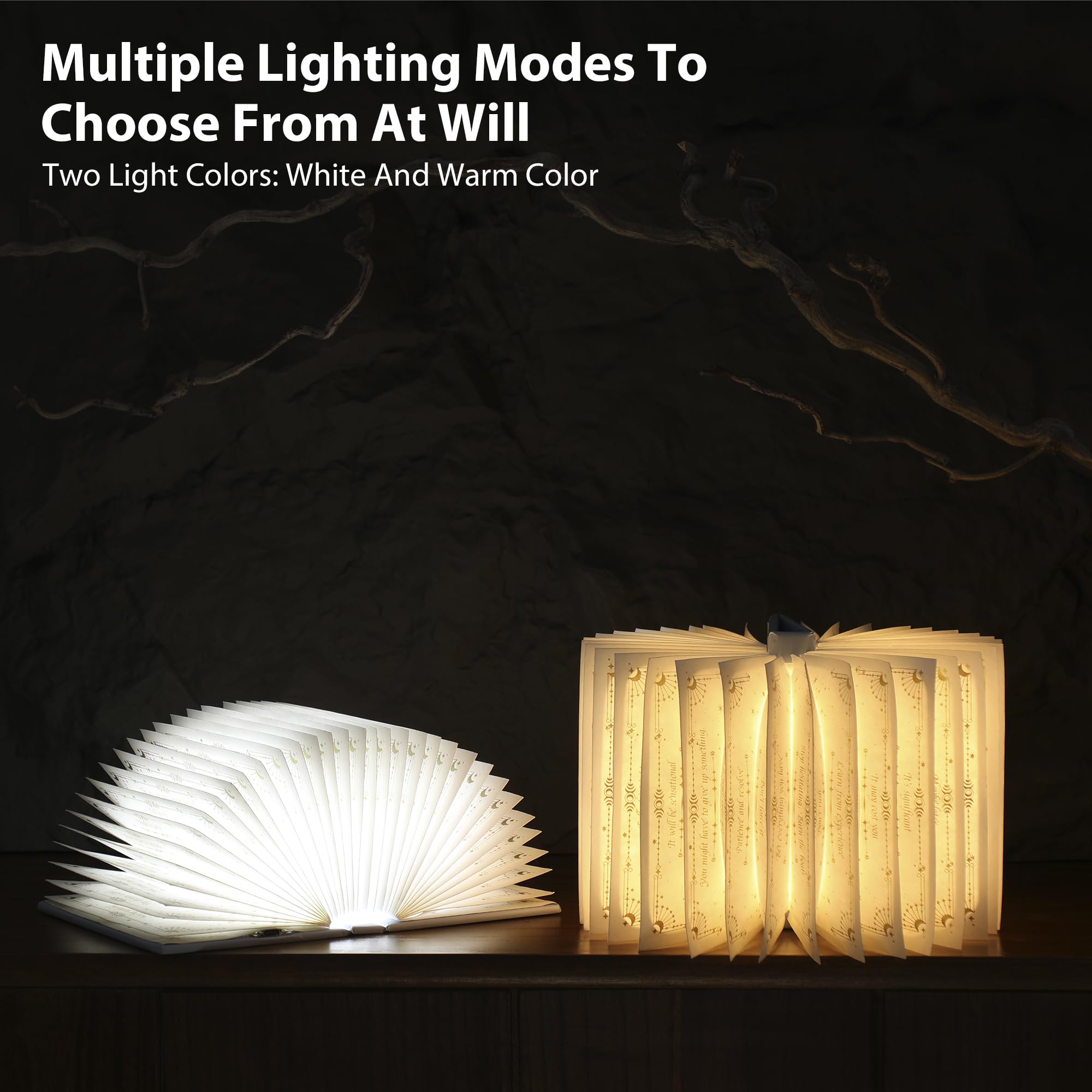 ZBOLE Magic Truth Book Light 1200mAh battery powers hours of gentle illumination