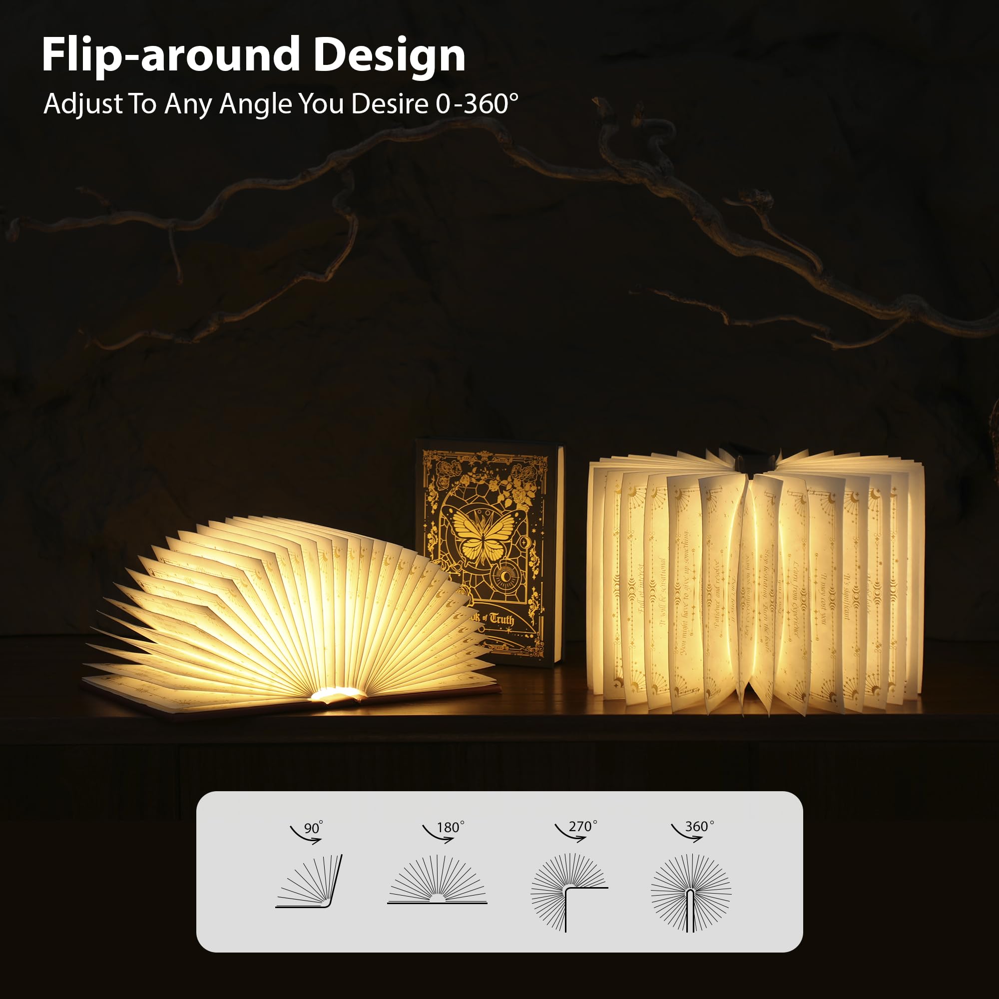 ZBOLE Magic Truth Book Light cool-white mode enhances daytime focus