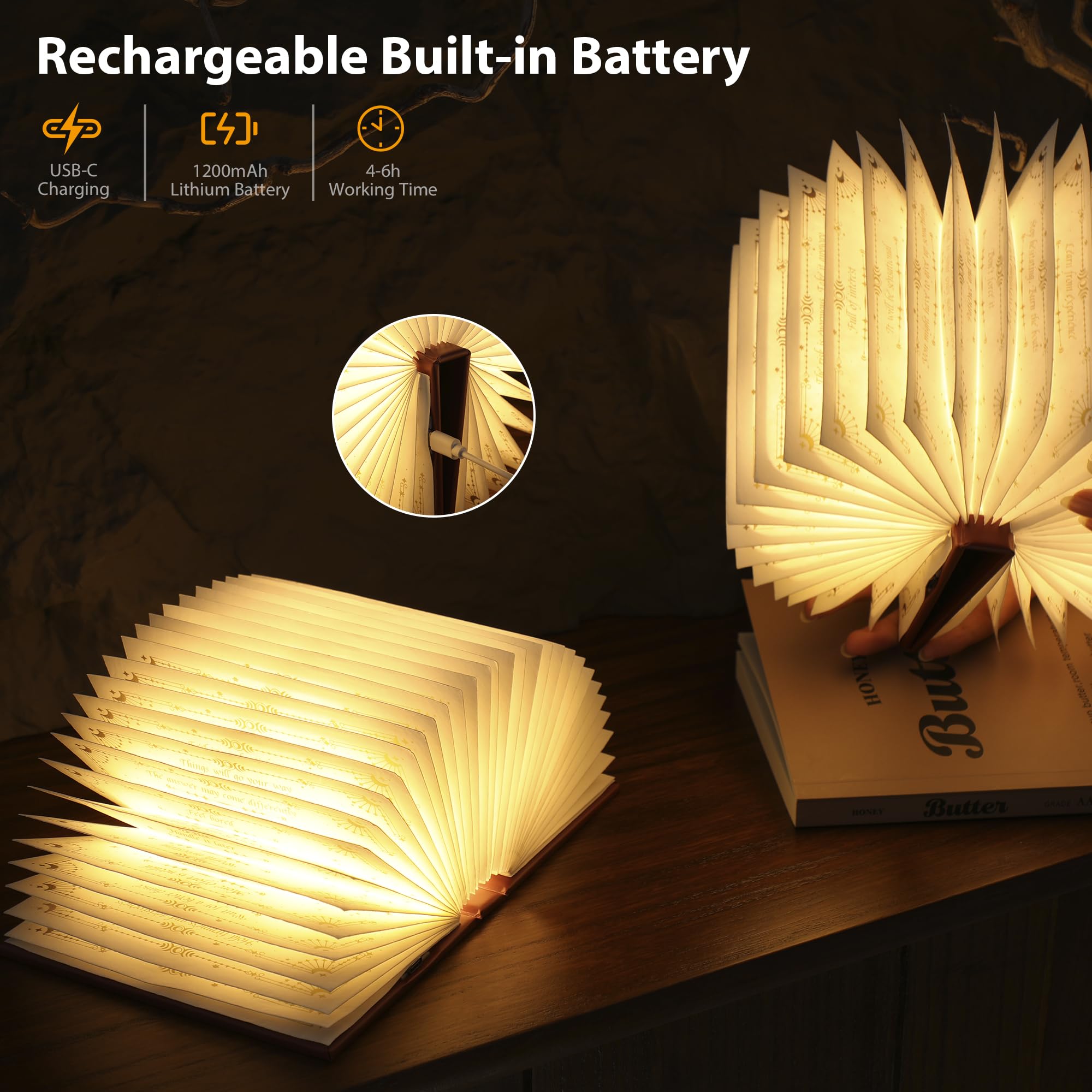 ZBOLE Magic Truth Book Light offers cool white ambience for study or detail work.