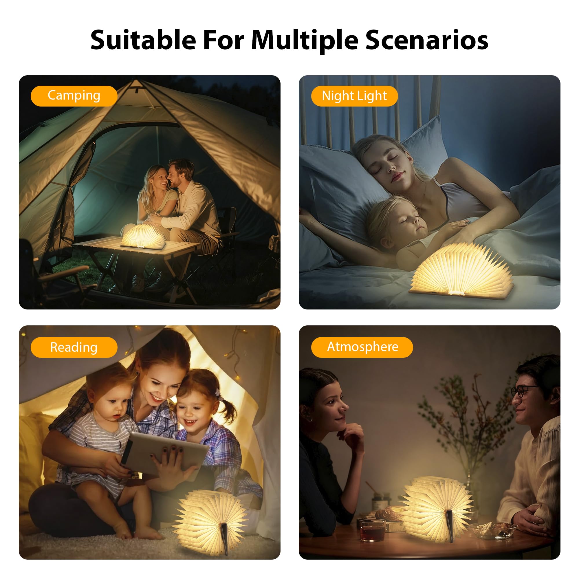 ZBOLE Magic Truth Book Light supports night reading and relaxation