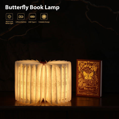 ZBOLE Magic Truth Book Light on nightstand creates cozy reading atmosphere.