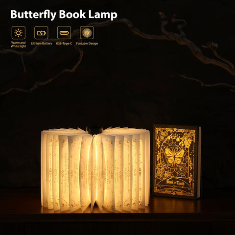 ZBOLE Magic Truth Book Light warm-white mode creates cozy study atmosphere