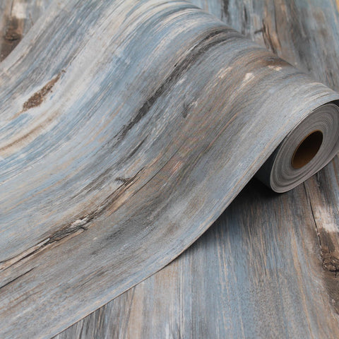 ZBSKJ peel and stick floor tile with wood grain texture for quick bathroom upgrades.