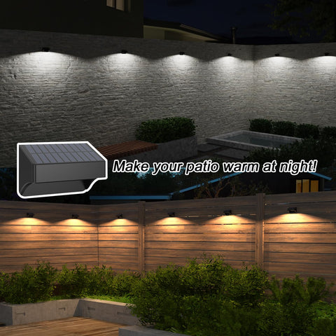 ZCXLIGHT solar fence light showing 10 solid colors for ambient evenings.