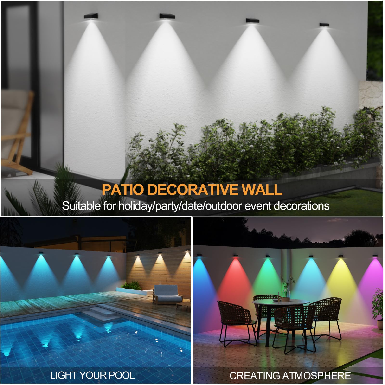 ZCXLIGHT memory-function fence light resumes last mode for evenings