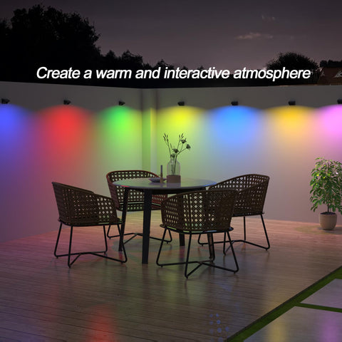 ZCXLIGHT solar fence light RGB color changing for mood lighting.
