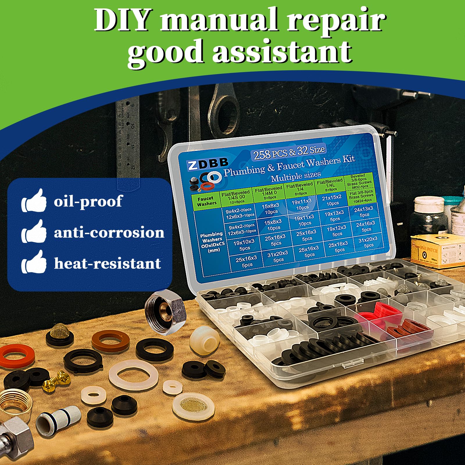 ZDBB washers, flat and beveled, for precise leak sealing options.