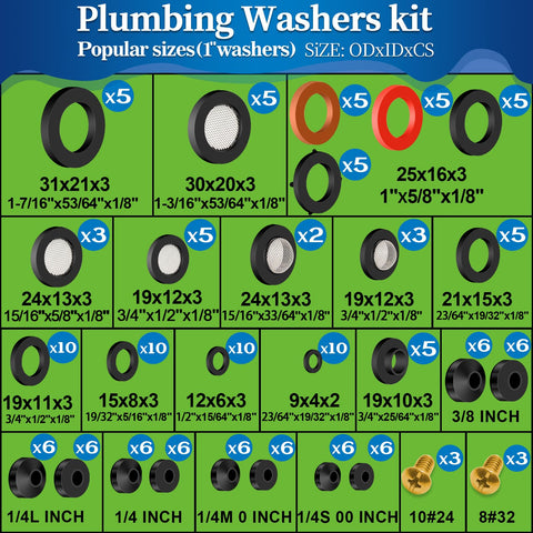 54 spigot washers flat-beveled for bathroom and outdoor fixtures