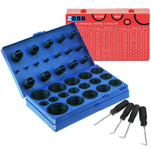 ZDBB 826pc universal o-ring kit packaging with full size range