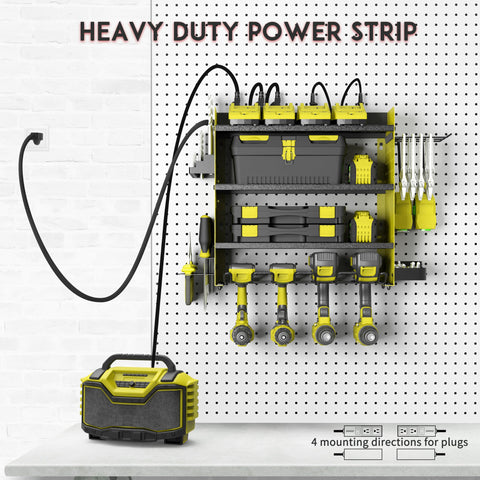 ZEAKOC heavy-duty tool rack supports demanding workshop setups.