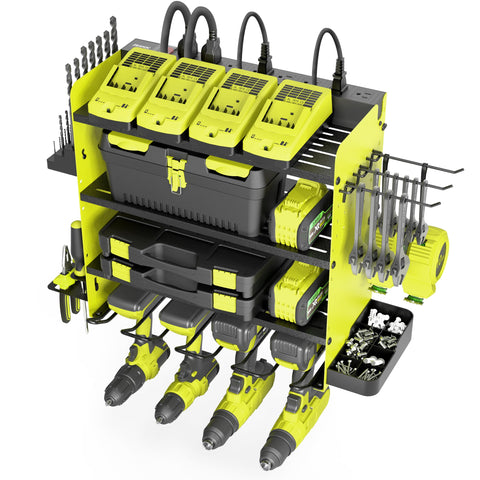 ZEAKOC power tool organizer with charging station keeps tools within easy reach and organized.