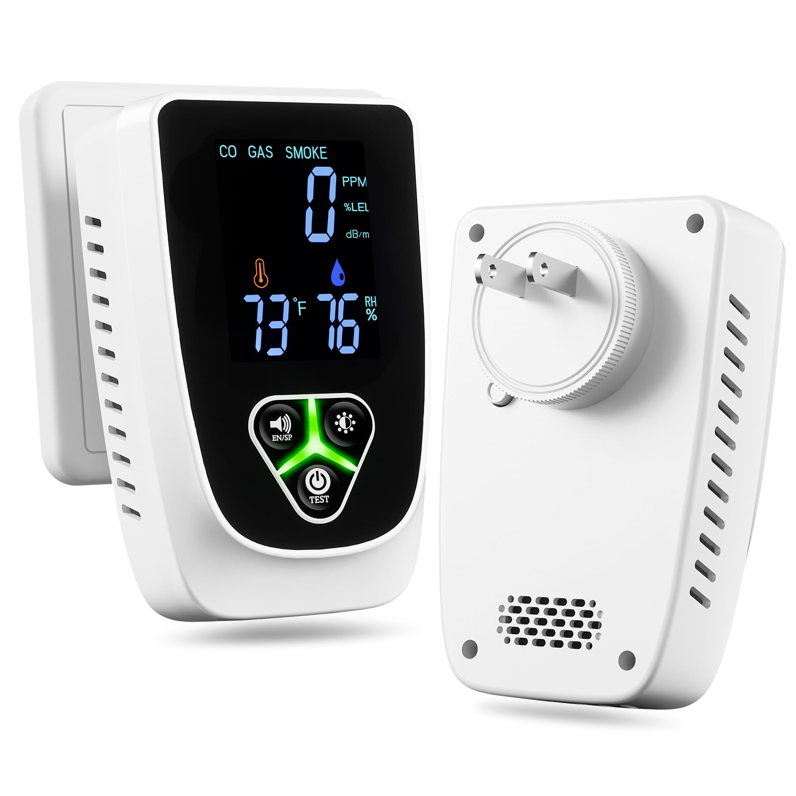 zealme 5-in-1 detector plugged into outlet for seamless home safety.