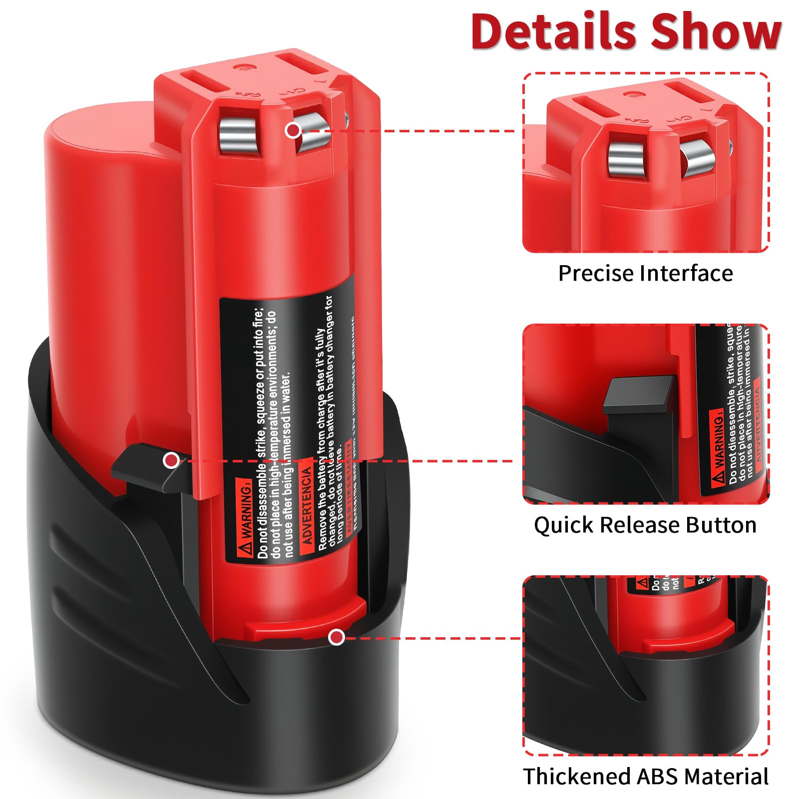 Direct replacement for Milwaukee 12V models in the 48-11 family