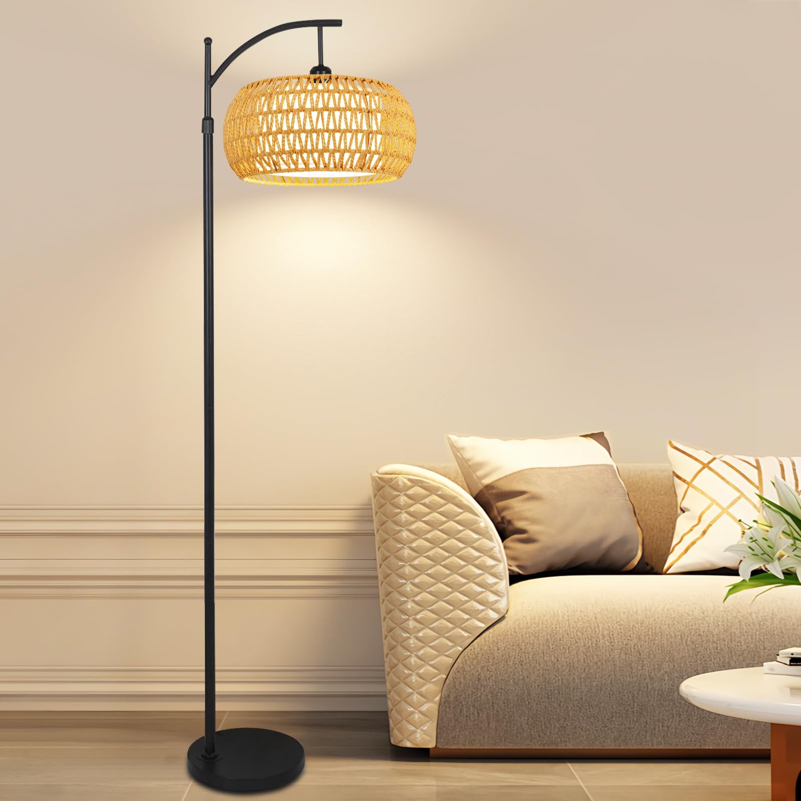 ZECOXOL Arc lamp is easy to assemble with clear instructions.