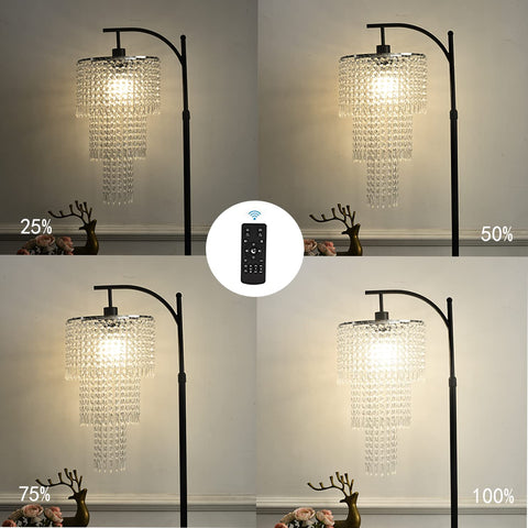 ZECOXOL Arc Floor Lamp height-adjustable design fits over sofas or desks.