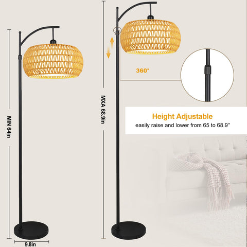 ZECOXOL Arc lamp remembers the last lighting setting for quick return.