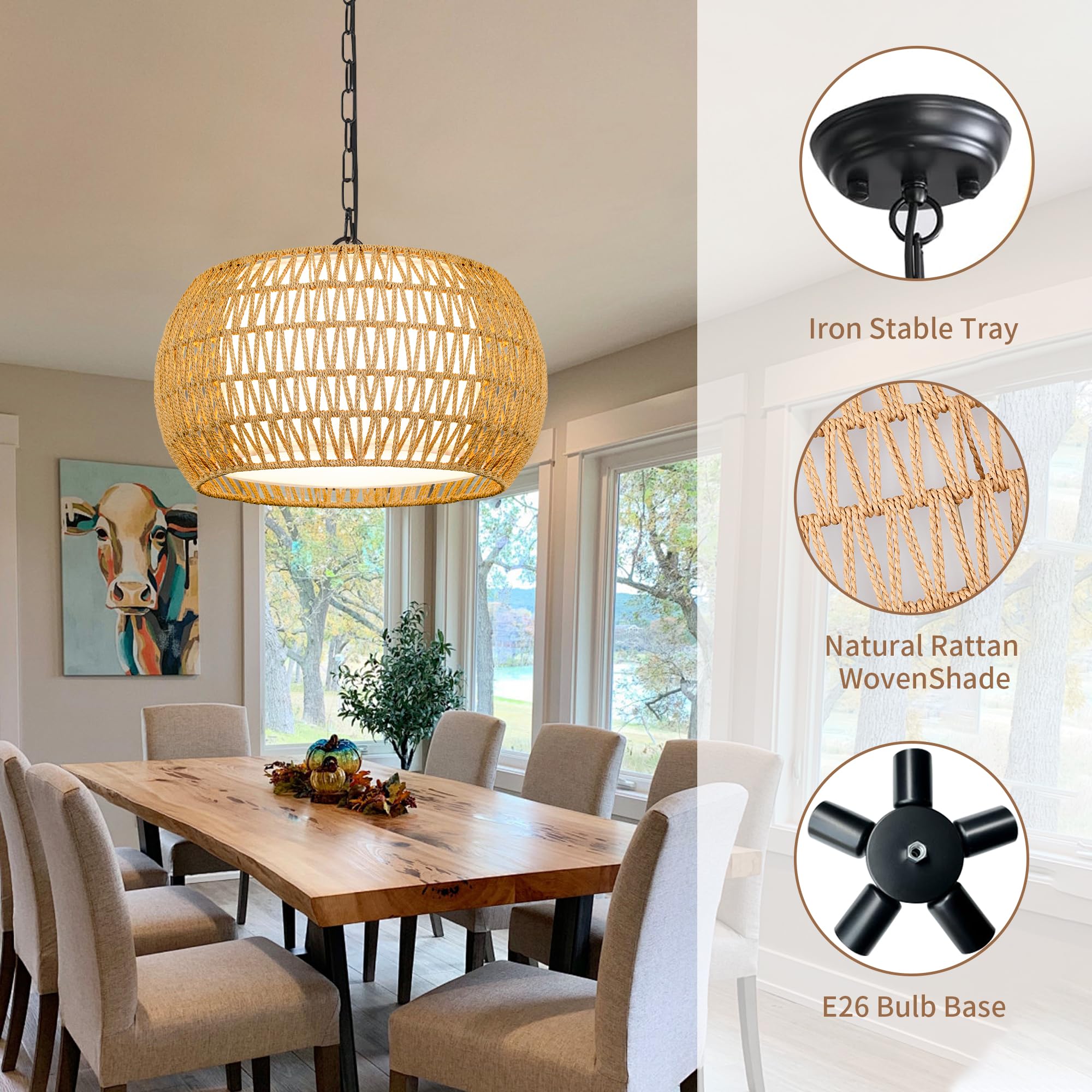ZECOXOL boho chandelier enhances living room lighting and style