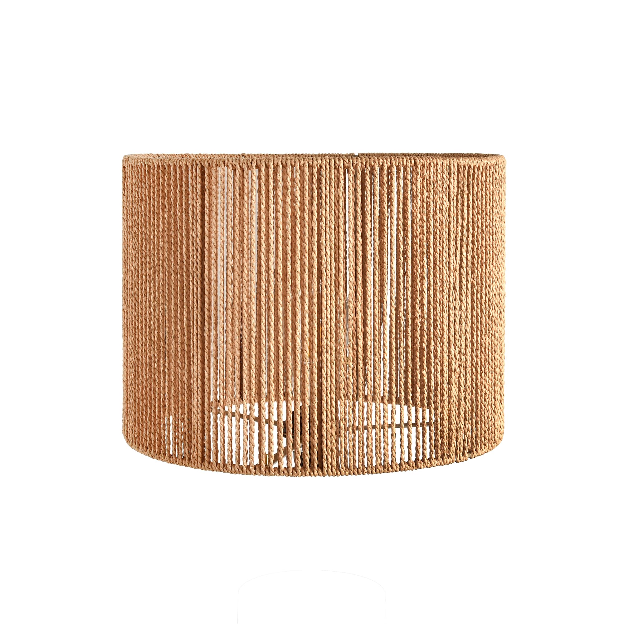 ZECOXOL Boho lamp shade in natural rattan weave for warm ambience