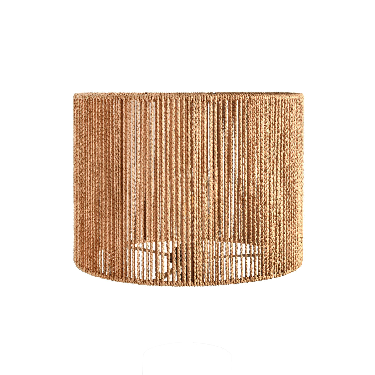 ZECOXOL Boho lamp shade in natural rattan weave for warm ambience