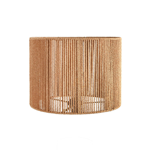 ZECOXOL Boho lamp shade in natural rattan weave for warm ambience