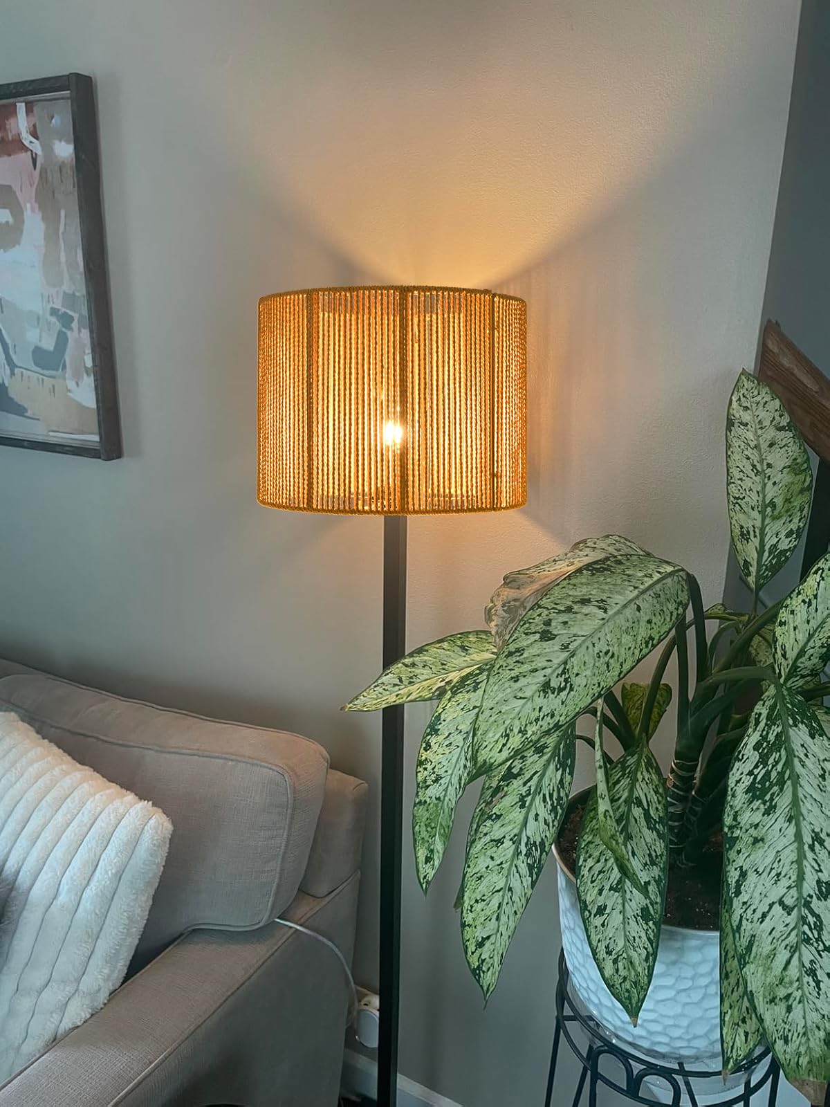 ZECOXOL Boho lamp shade enhances room ambience