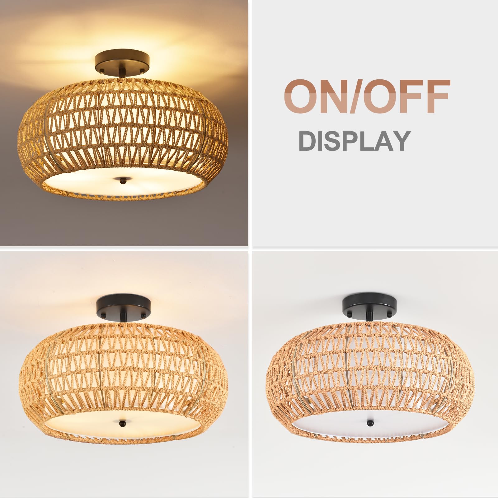 ZECOXOL modern boho living room light creates versatile ambient lighting.