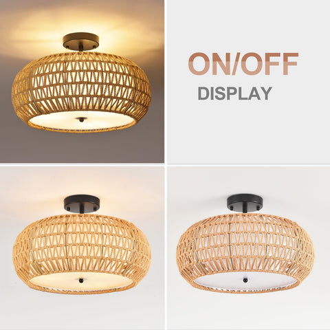 ZECOXOL modern boho living room light creates versatile ambient lighting.