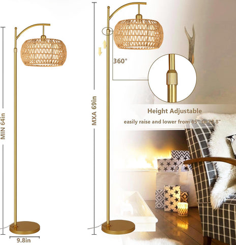 ZECOXOL linen drum shade provides soft, diffuse light.