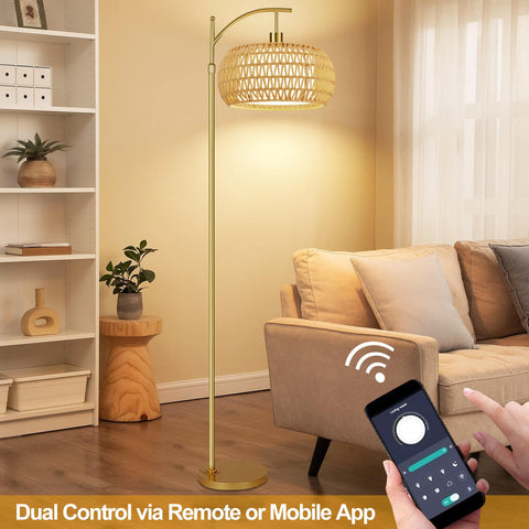 ZECOXOL quick-assembly floor lamp with a long 7.4 ft cord.