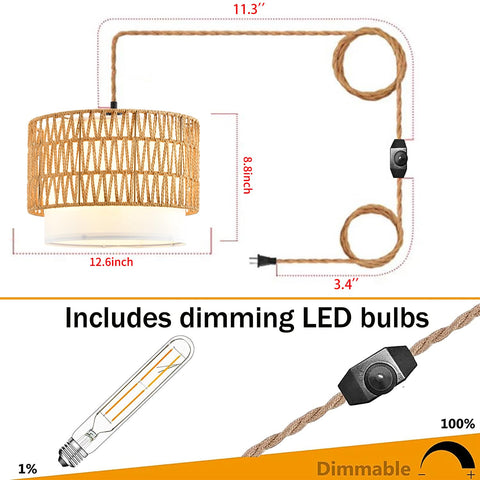 ZECOXOL included 6W 2700K Edison bulb for immediate use
