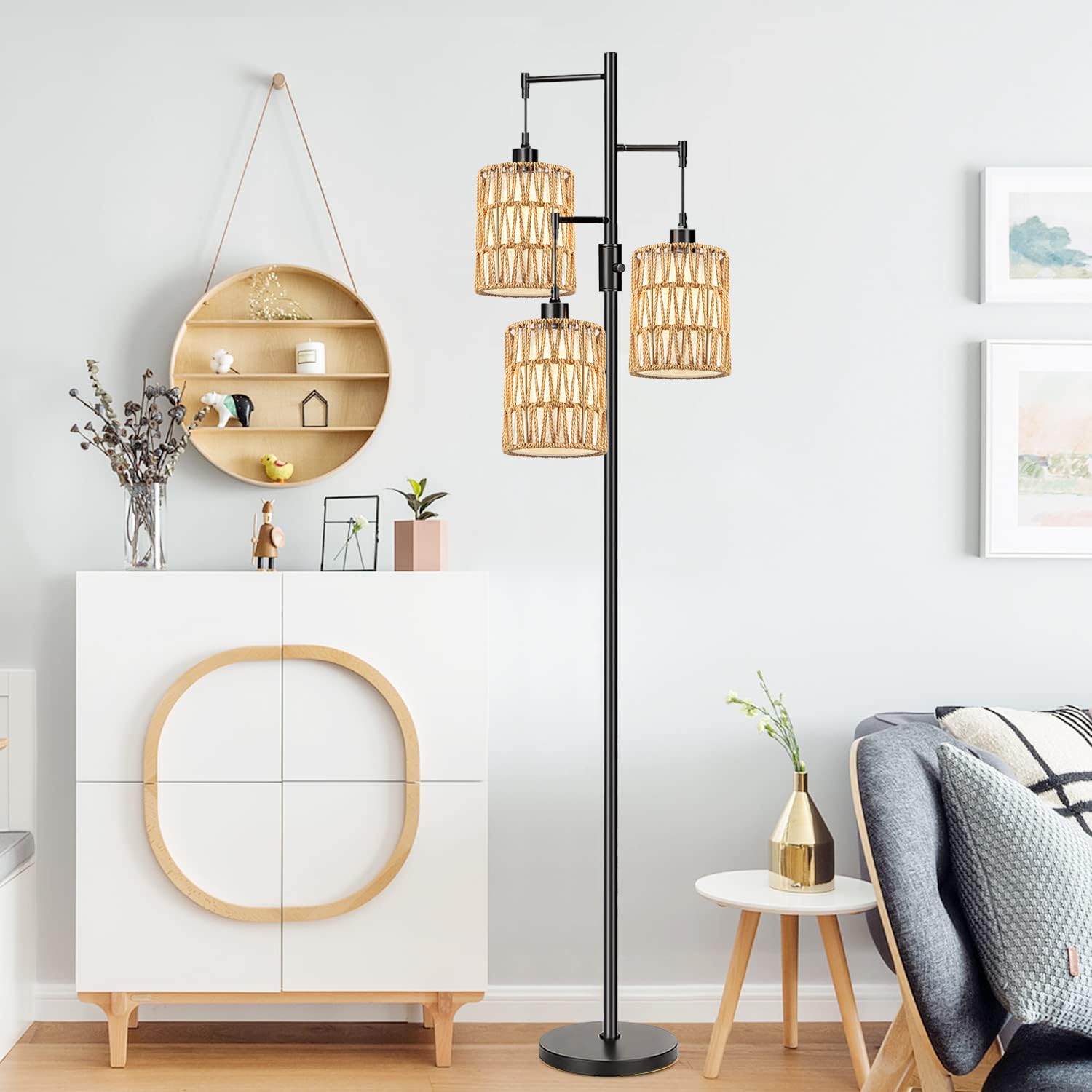 ZECOXOL three LED bulbs included, ready to illuminate living spaces.