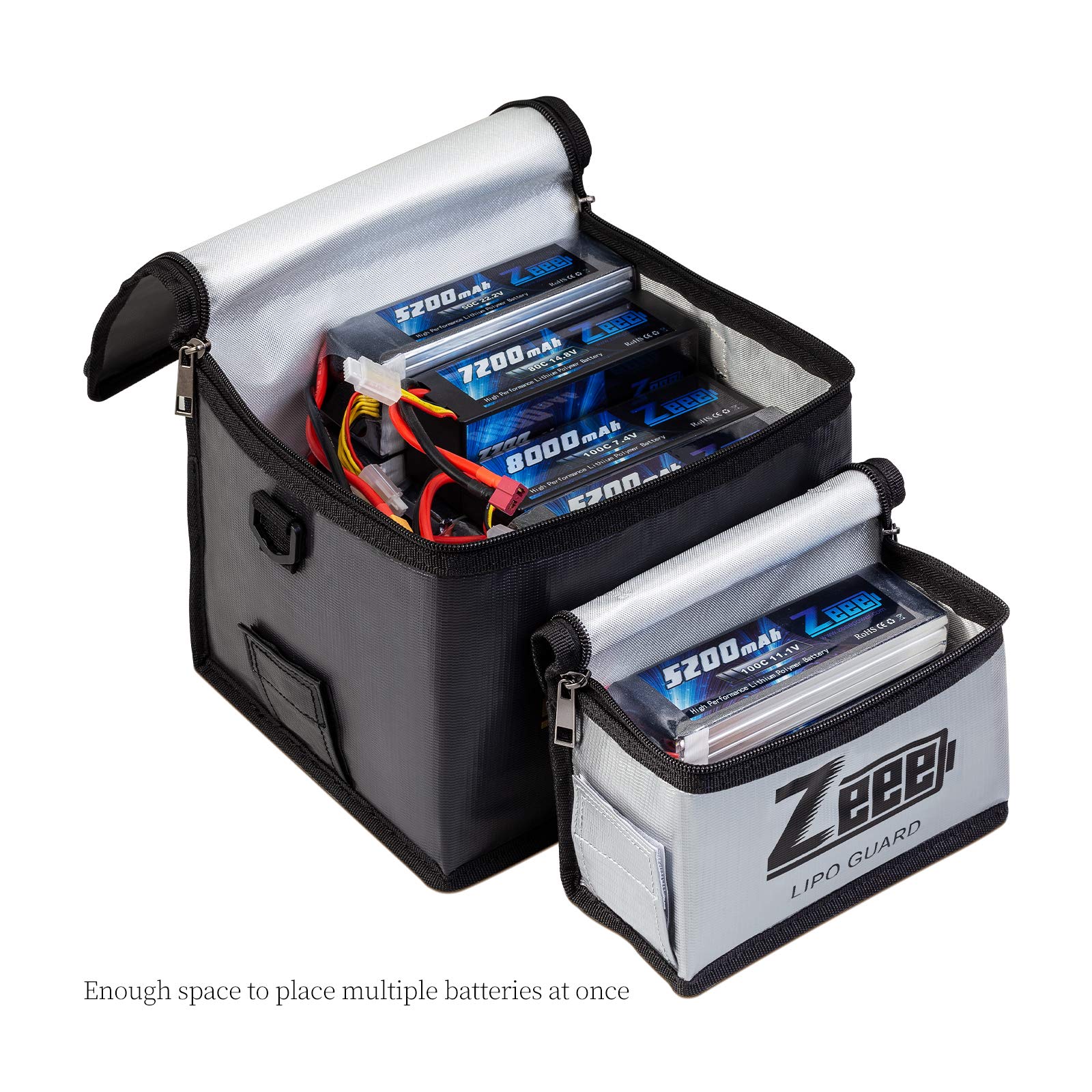 Zeee LiPo Bag Inner Material—shows layered fireproof construction.