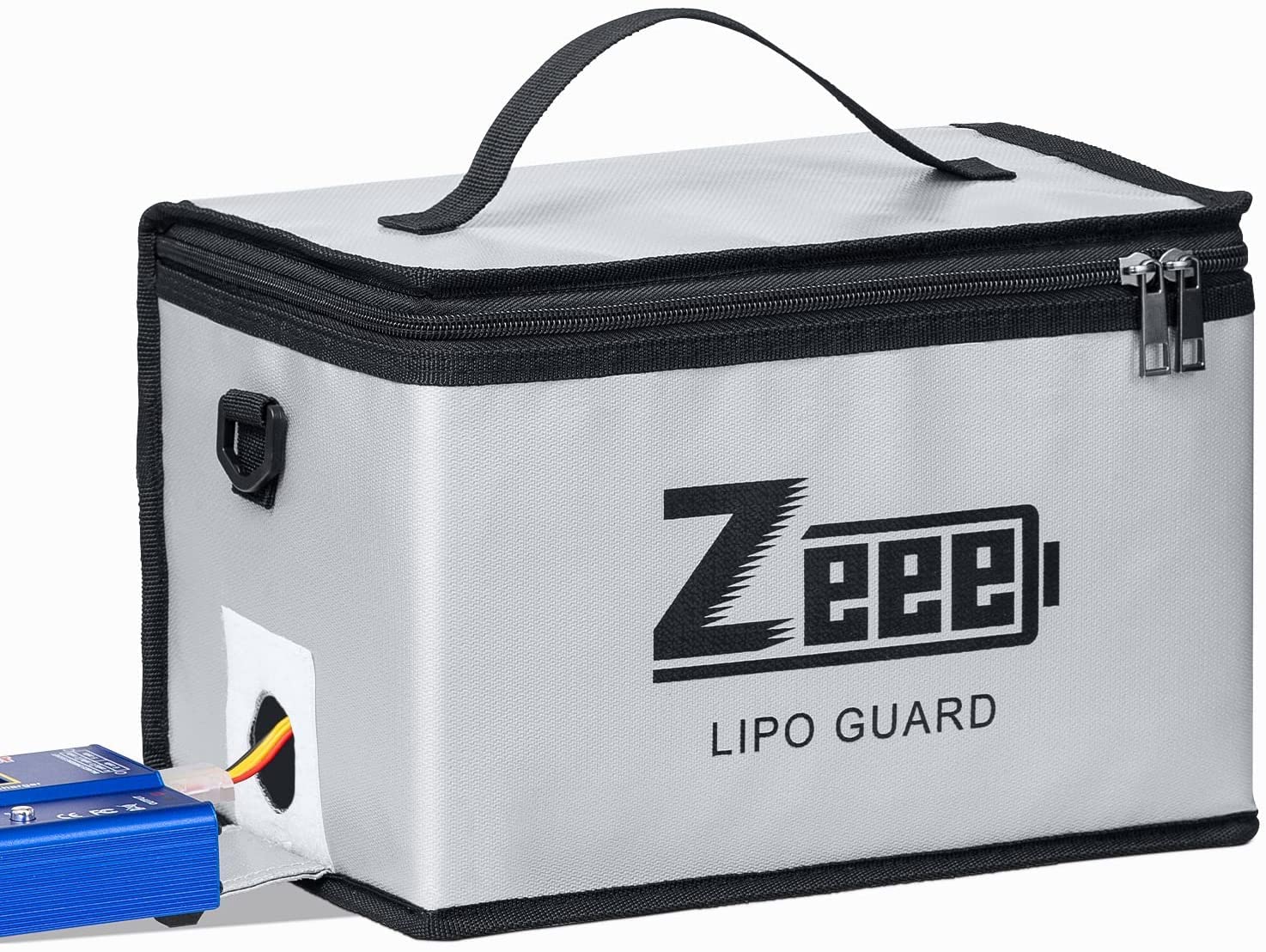 Zeee LiPo Safe Bag dimensions show generous space for multiple cells.