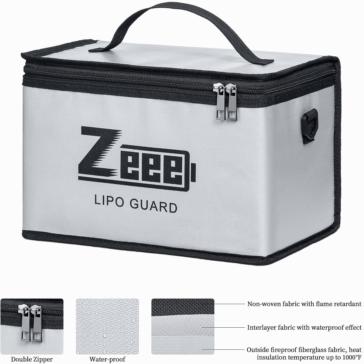 Zeee LiPo Safe Bag in use during charging and transit.