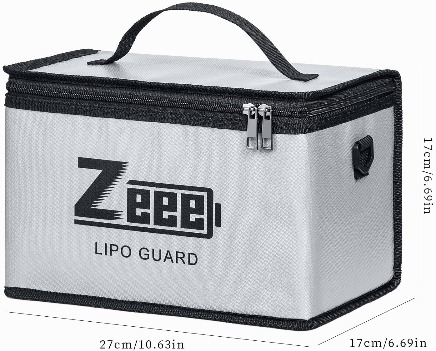 Zeee LiPo Safe Bag interior waterproof layer shields contents effectively.