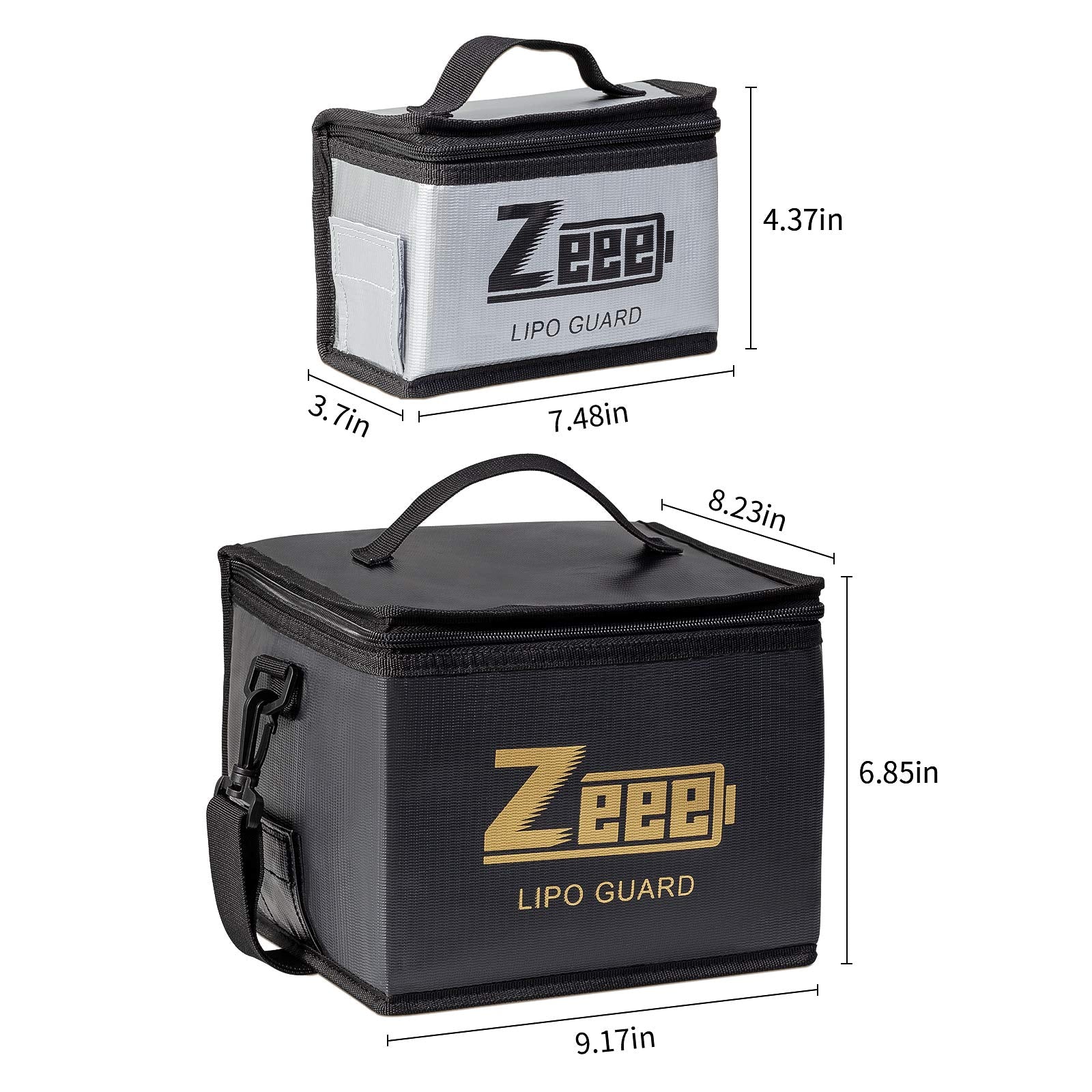 Zeee Lipo Safe Bag Small—compact fireproof pocket for secure storage.