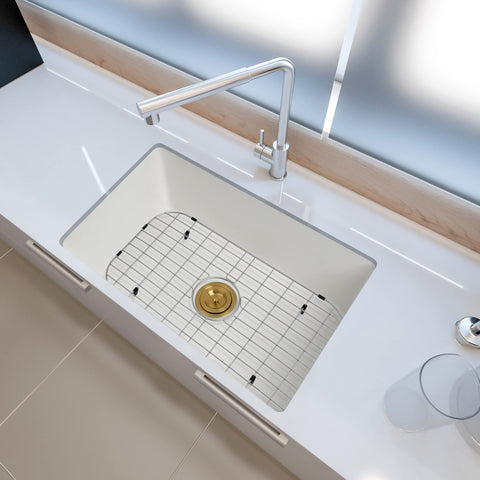 Zeesink bottom grid protects the sink and doubles as a drying rack.