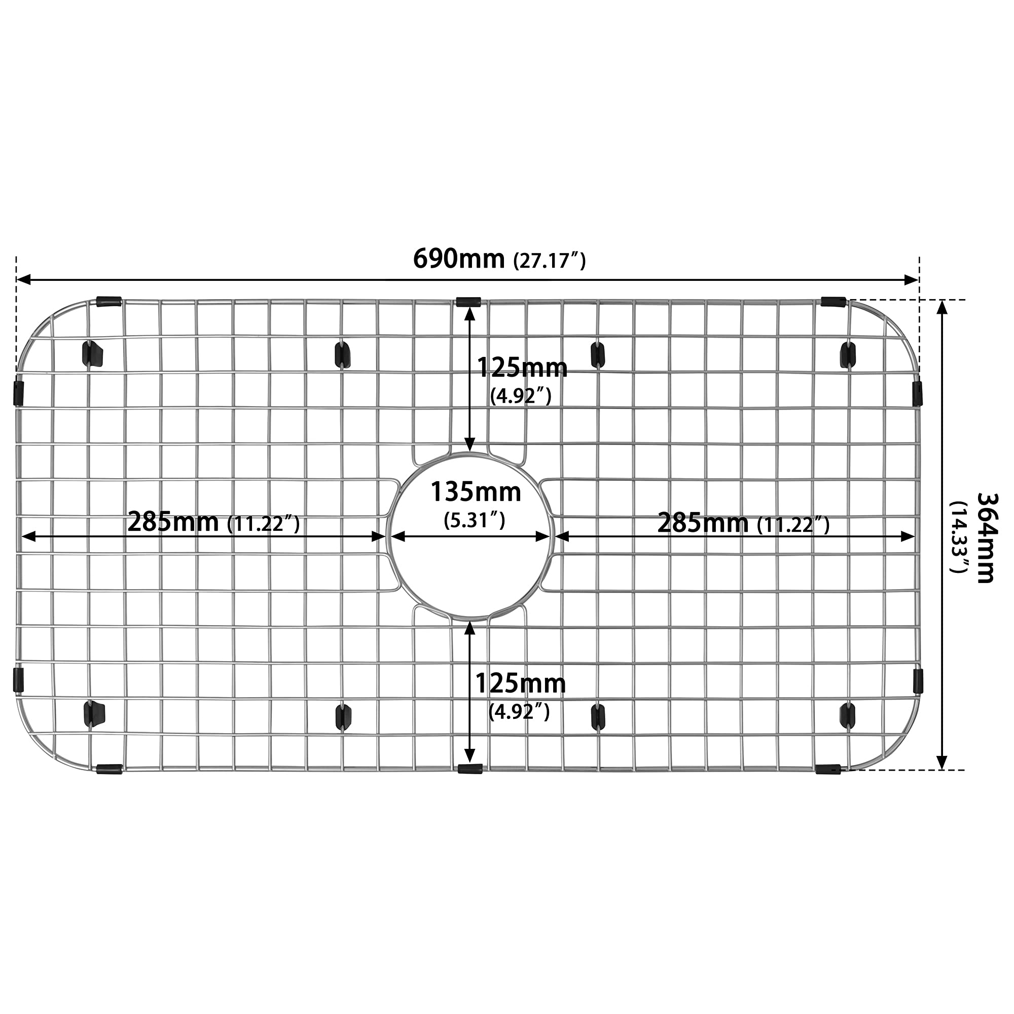 Zeesink stainless steel construction protects sink surfaces from scratches.
