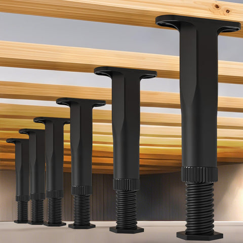 Zefphxs bed-frame legs with adjustable height prevent sag on uneven floors