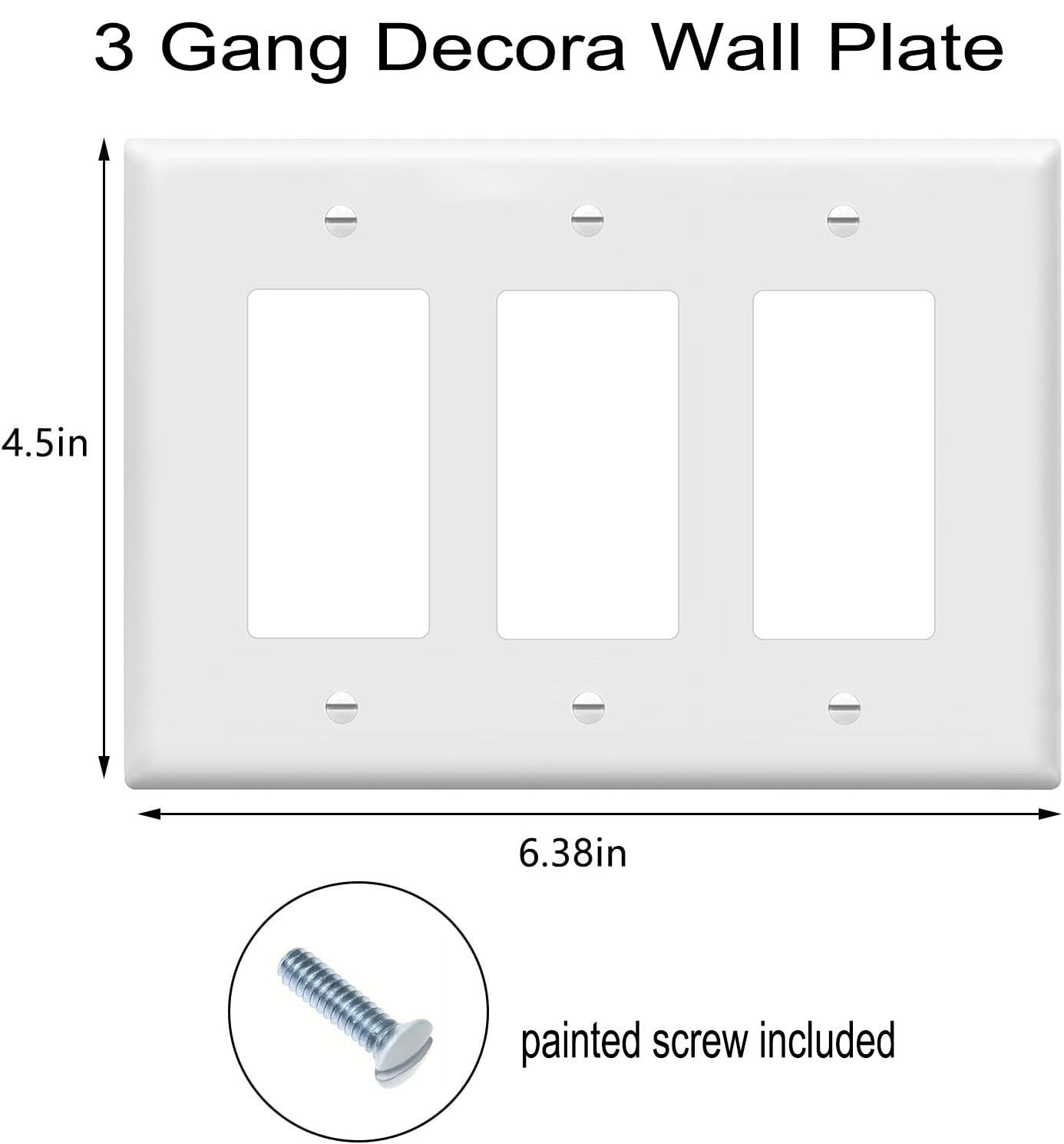 ZEFTV 3-gang wall plate installed for a neat, professional look.