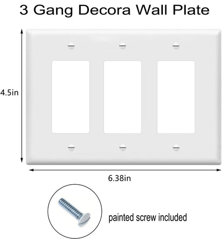 ZEFTV 3-gang wall plate installed for a neat, professional look.