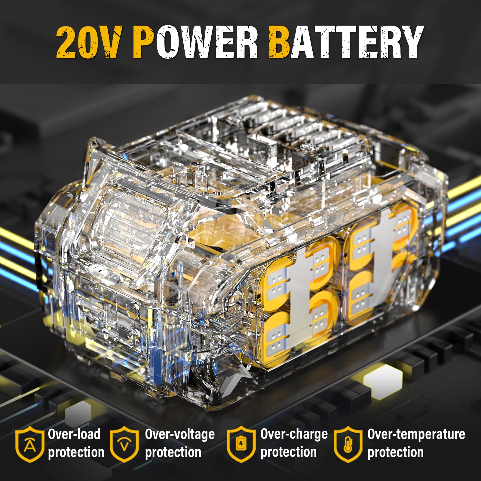 ZEGJAW 20V 4.0Ah battery installed in a cordless garden tool for snow removal.