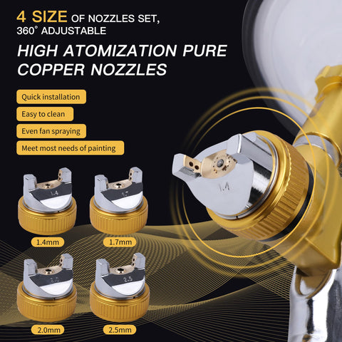 Zeinlenx HVLP spray gun side view highlights compact body for maneuvering