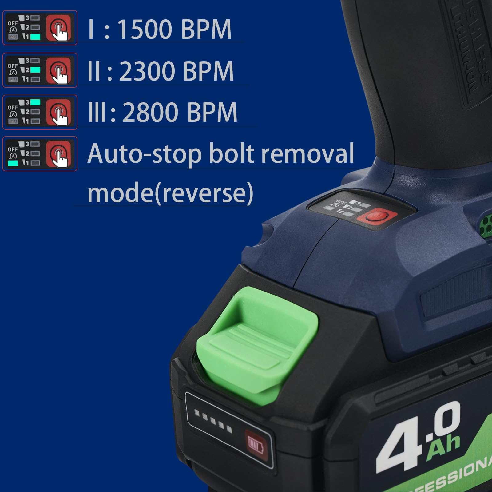 Zeite auto-stop mode demo prevents fasteners from dropping during disassembly