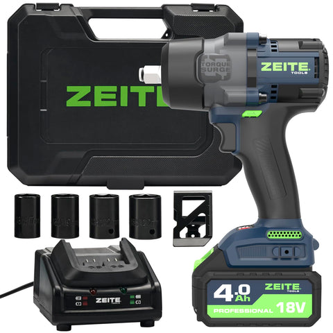 Zeite 18V cordless impact wrench kit with compact grip for maintenance tasks