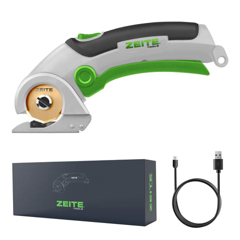 Zeite 4V box cutter with ergonomic handle for comfortable extended use.