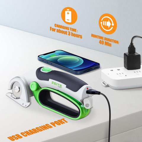 ZEITE 4V cordless electric scissors carpet cutting for quick trims