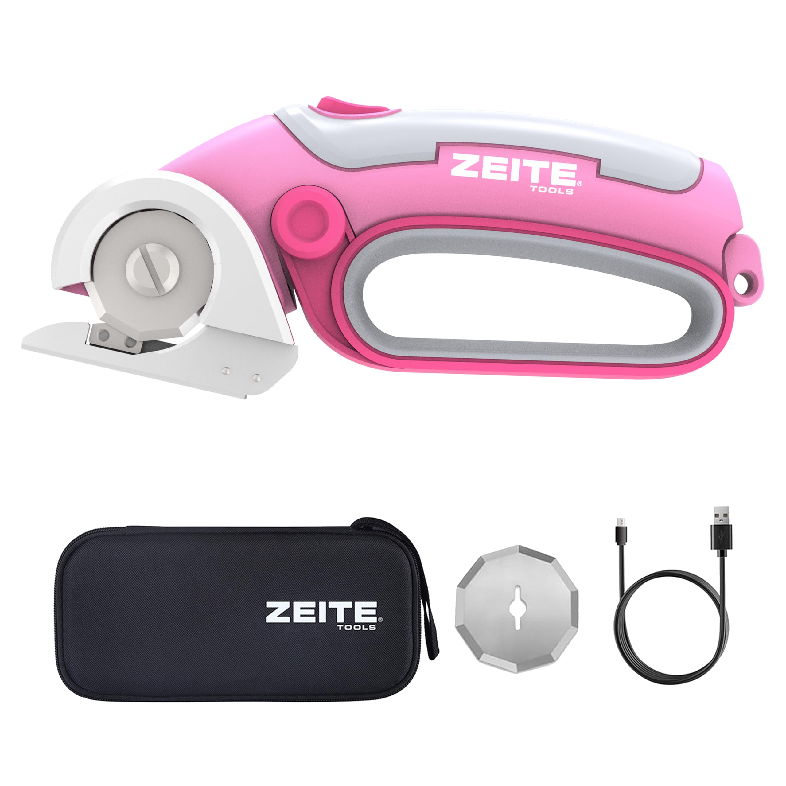 ZEITE 4V cordless electric scissors in hand for quick box cuts