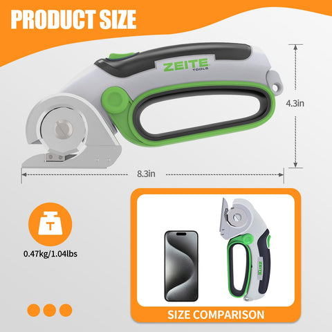 ZEITE 4V cordless electric scissors lightweight and easy to maneuver